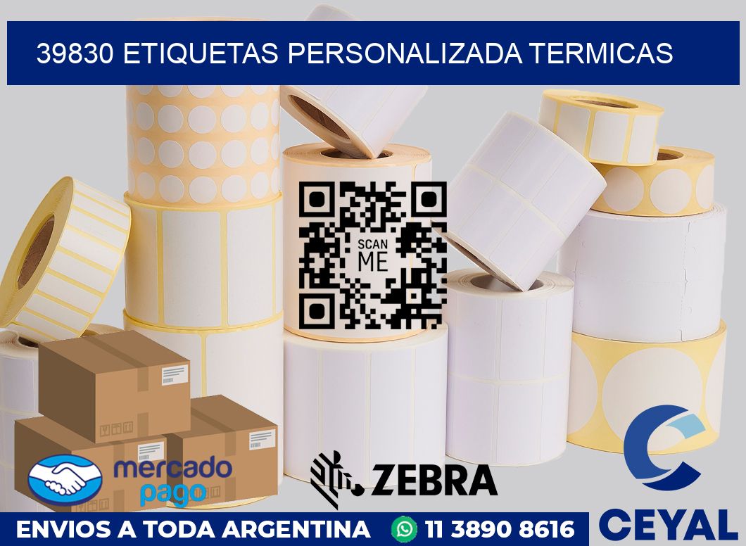 39830 etiquetas personalizada termicas