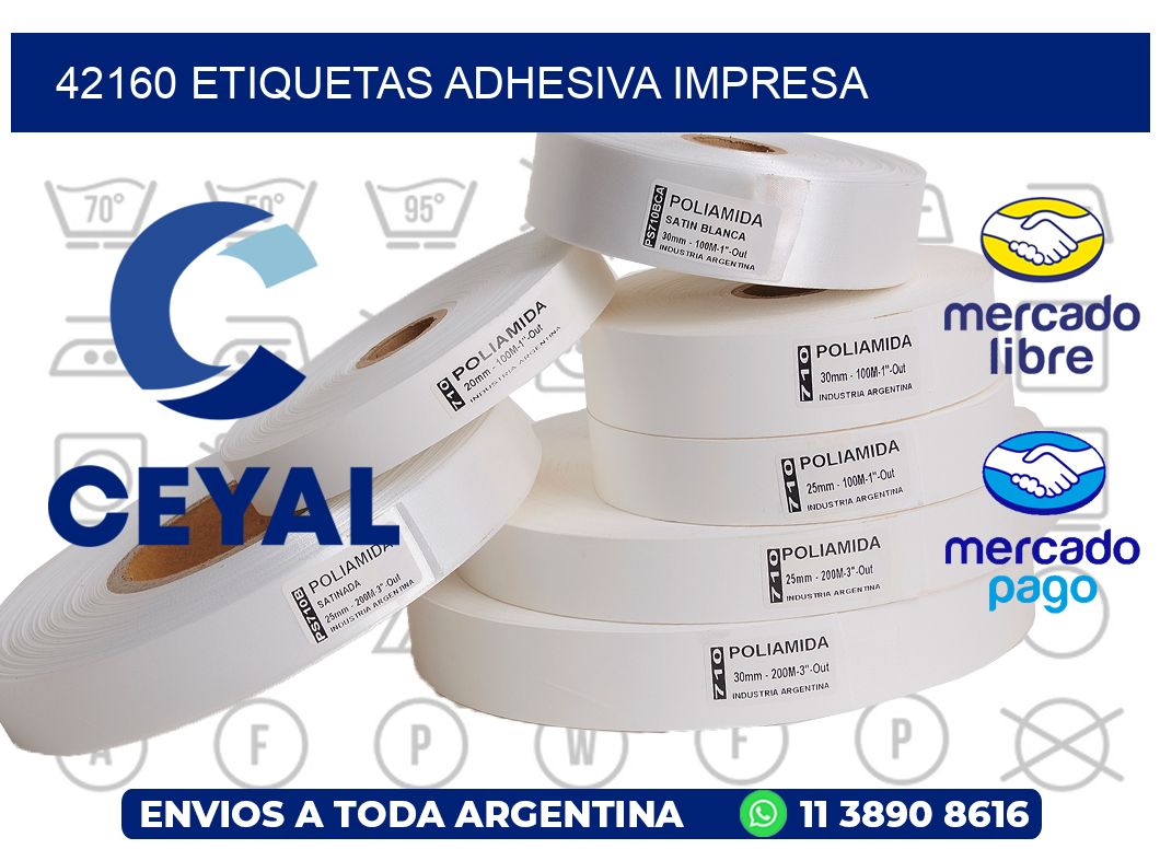 42160 etiquetas adhesiva impresa
