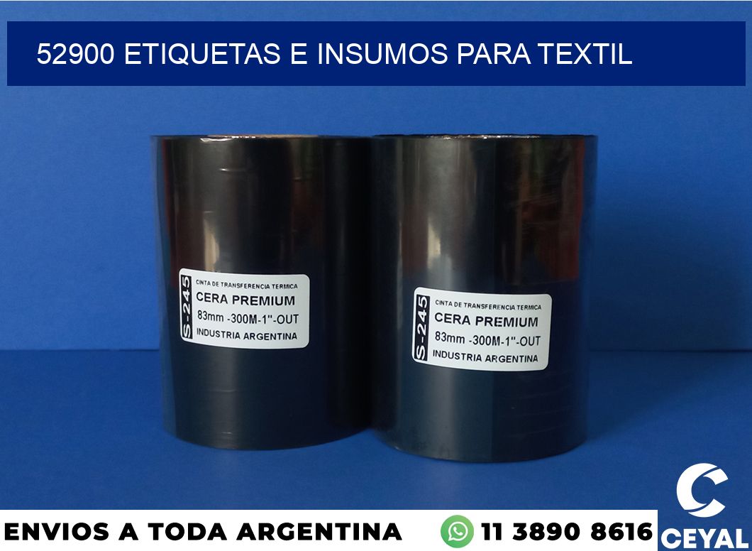 52900 etiquetas e insumos para textil
