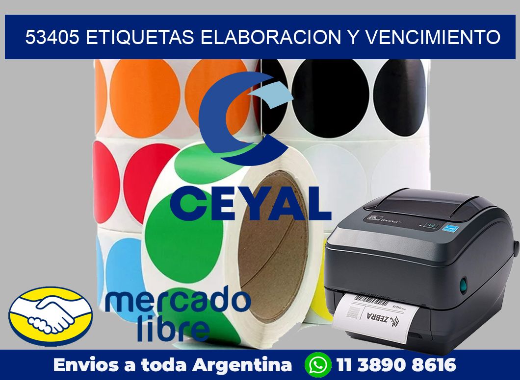 53405 Etiquetas elaboracion y vencimiento