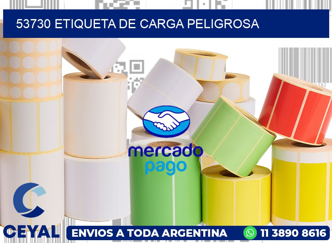 53730 Etiqueta de carga peligrosa