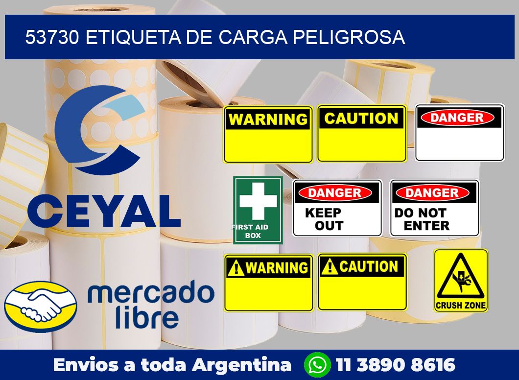 53730 Etiqueta de carga peligrosa