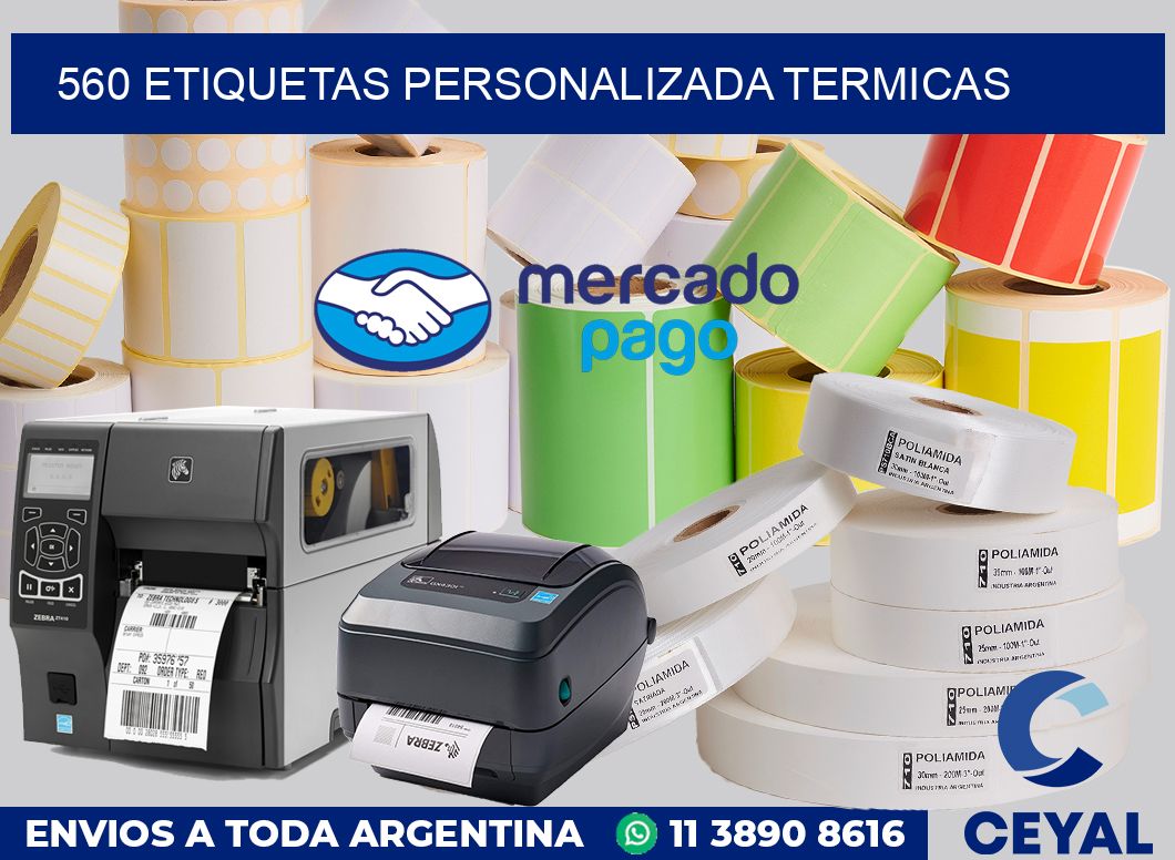 560 etiquetas personalizada termicas