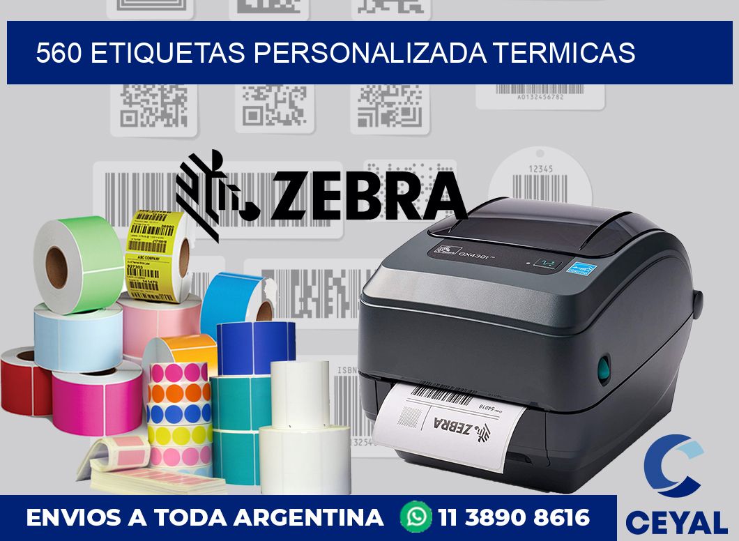 560 etiquetas personalizada termicas