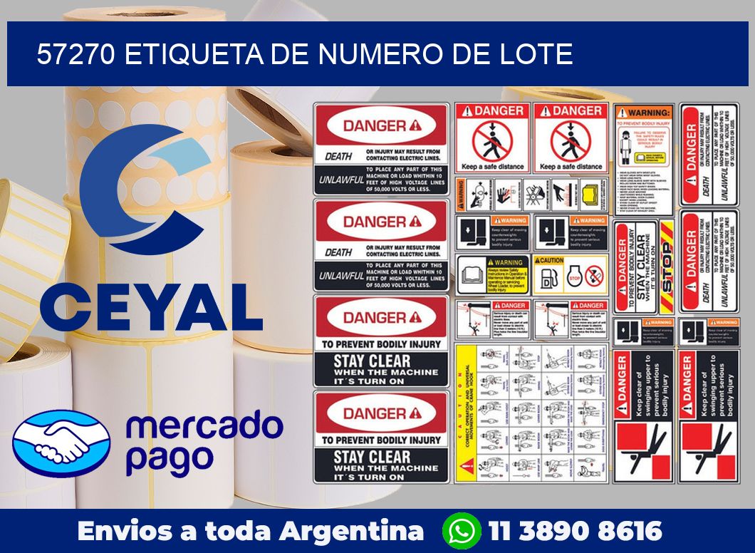 57270 Etiqueta de numero de lote