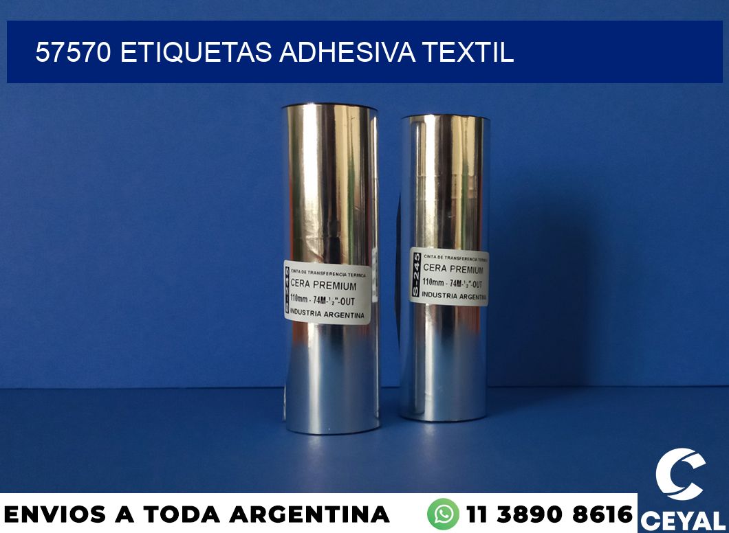 57570 etiquetas adhesiva textil