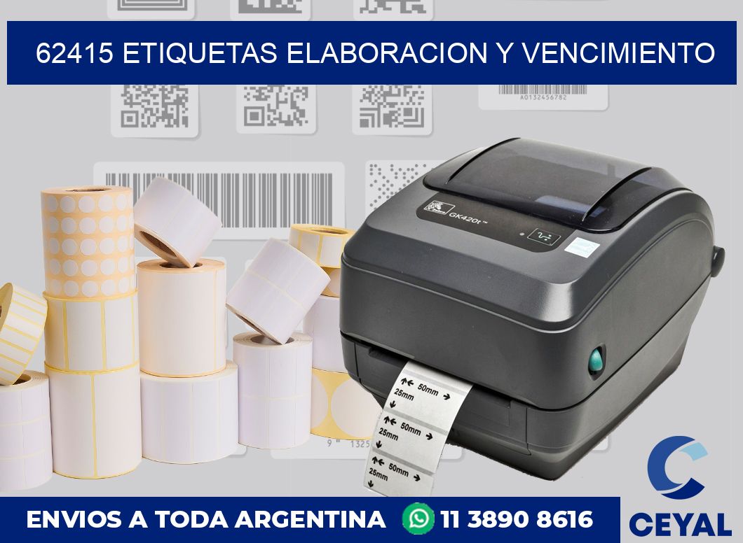 62415 Etiquetas elaboracion y vencimiento