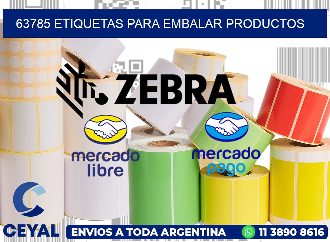 63785 Etiquetas para embalar productos