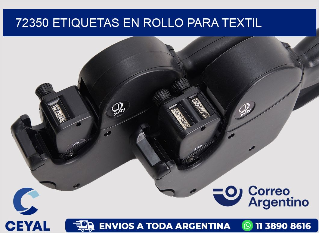 72350 etiquetas en rollo para textil