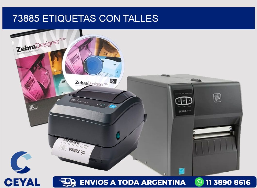 73885 Etiquetas con talles