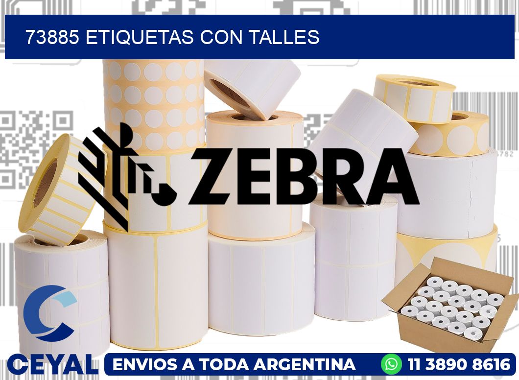 73885 Etiquetas con talles