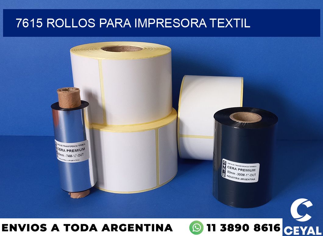 7615 rollos para impresora textil
