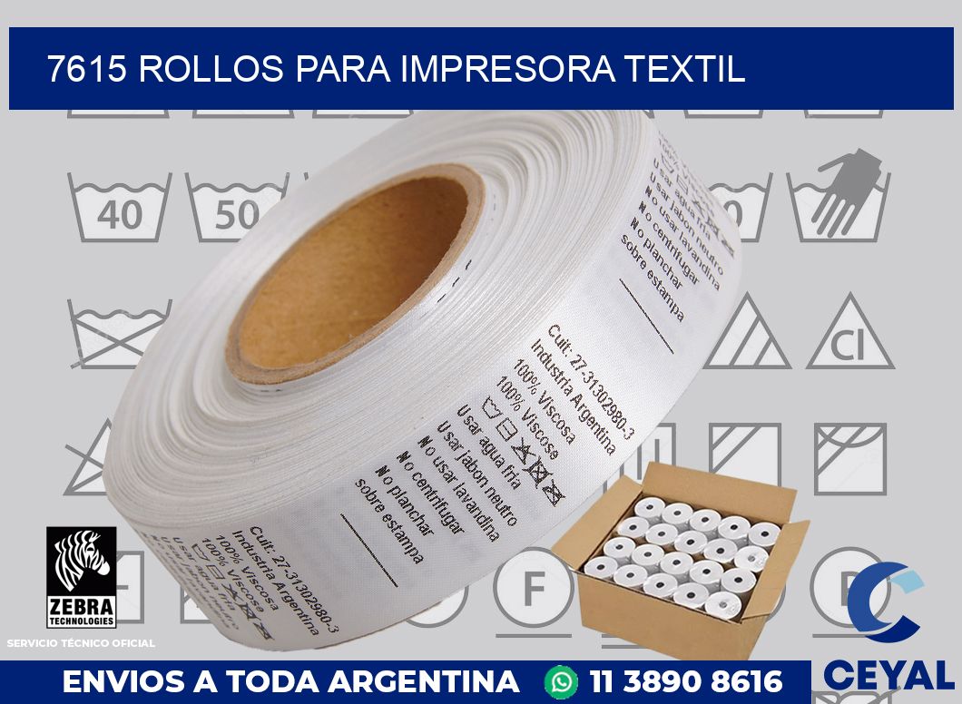 7615 rollos para impresora textil