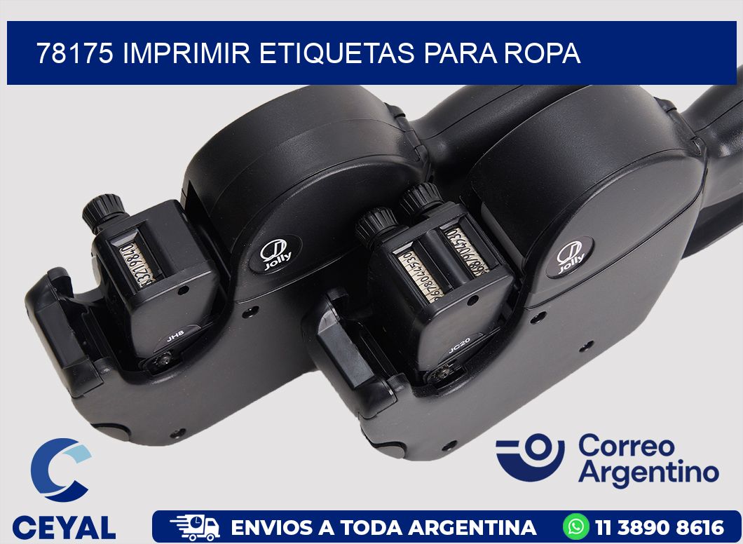 78175 Imprimir etiquetas para ropa