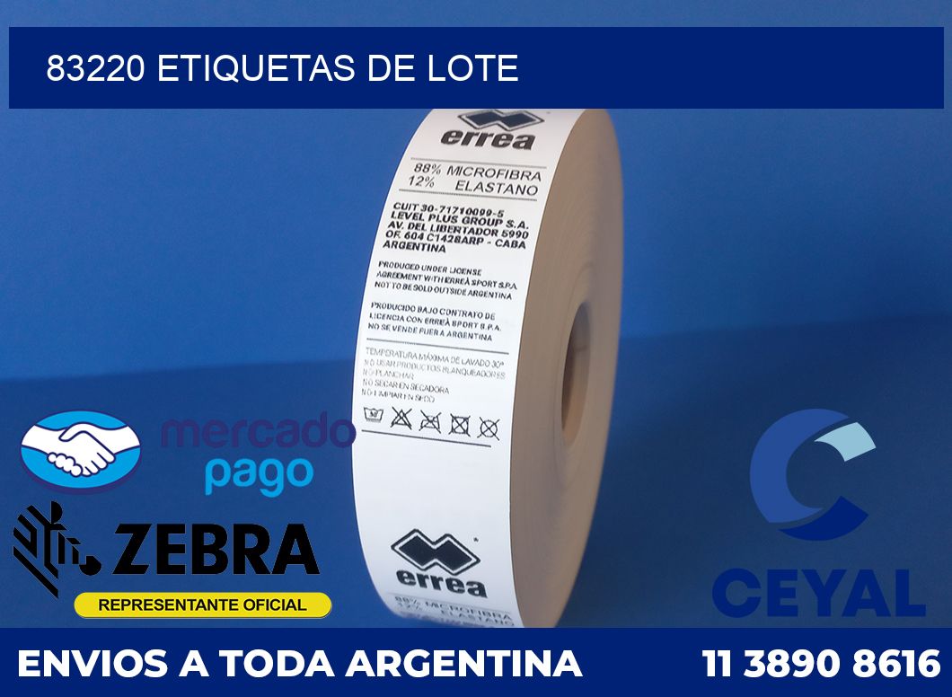 83220 Etiquetas de lote