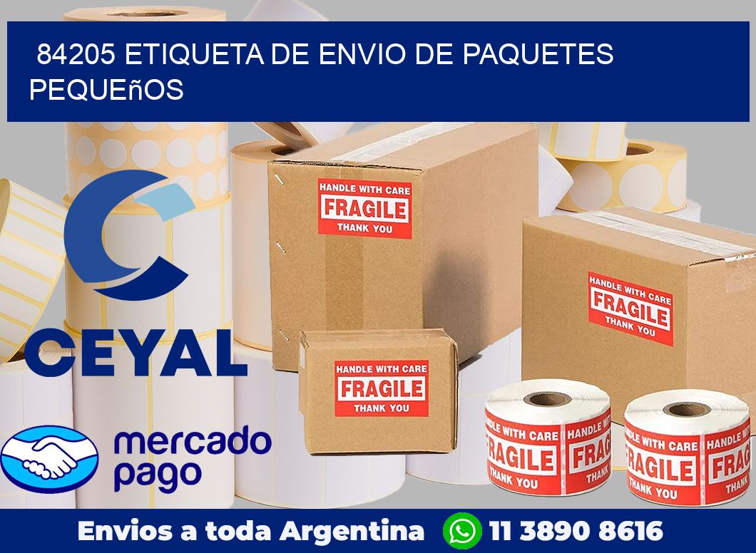 84205 Etiqueta de envio de paquetes pequeños