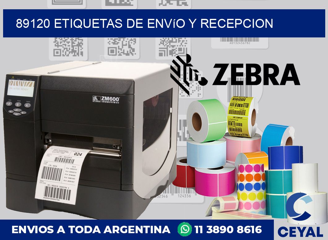 89120 Etiquetas de envío y recepcion
