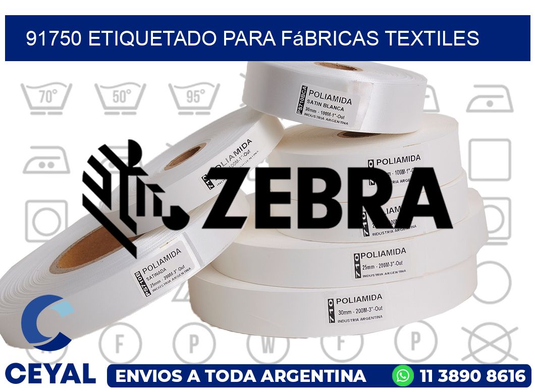 91750 Etiquetado para fábricas textiles