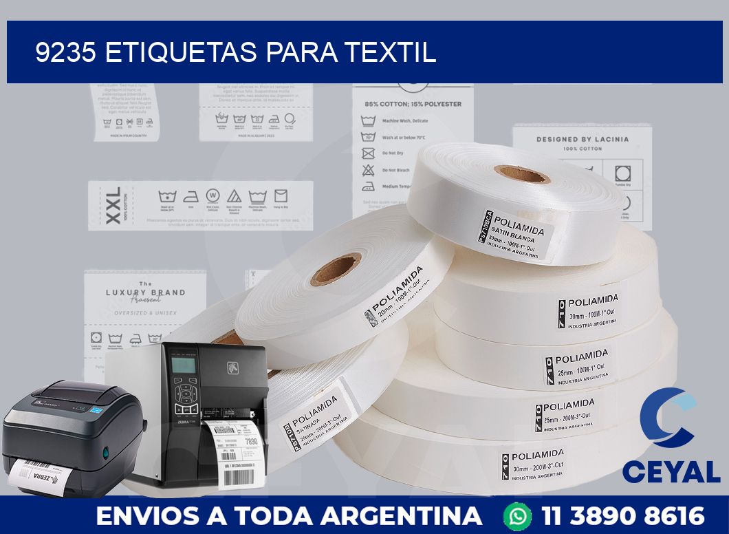 9235 etiquetas para textil