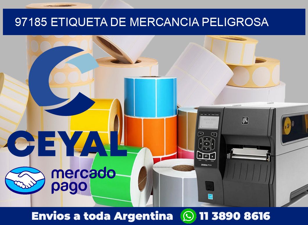 97185 Etiqueta de mercancia peligrosa