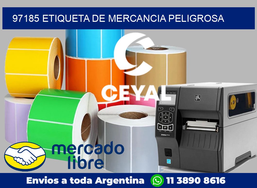 97185 Etiqueta de mercancia peligrosa