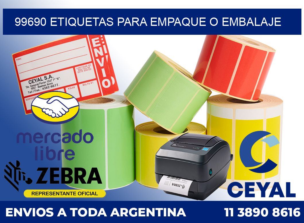 99690 Etiquetas para empaque o embalaje