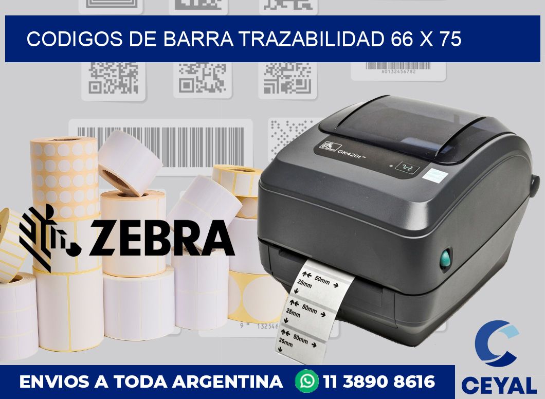 Codigos de barra trazabilidad 66 x 75