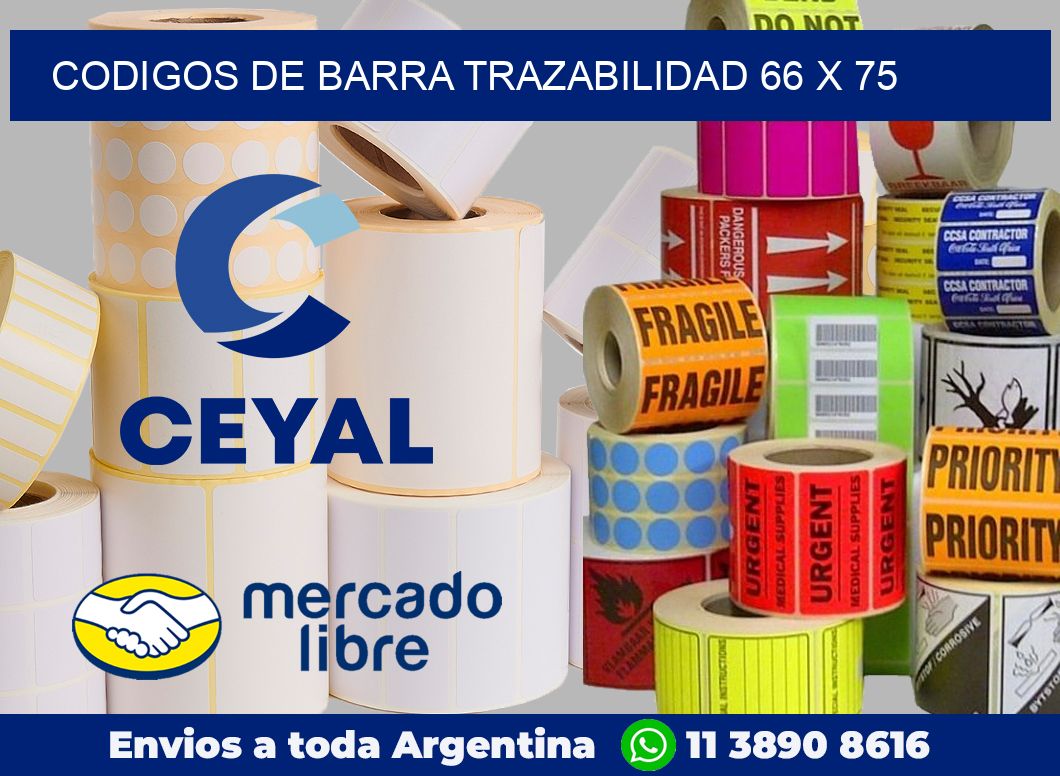 Codigos de barra trazabilidad 66 x 75