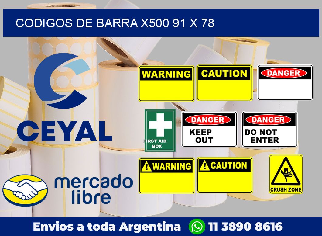 Codigos de barra x500 91 x 78