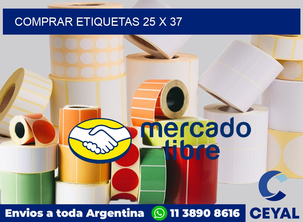 Comprar etiquetas 25 x 37