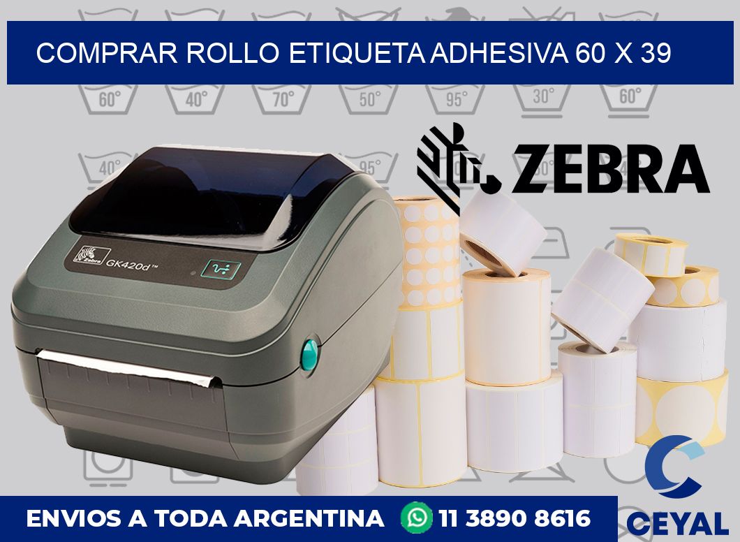 Comprar rollo etiqueta adhesiva 60 x 39