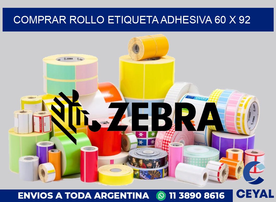 Comprar rollo etiqueta adhesiva 60 x 92