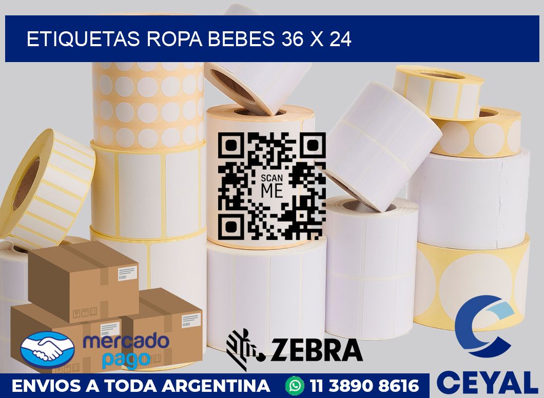 Etiquetas ropa bebes 36 x 24