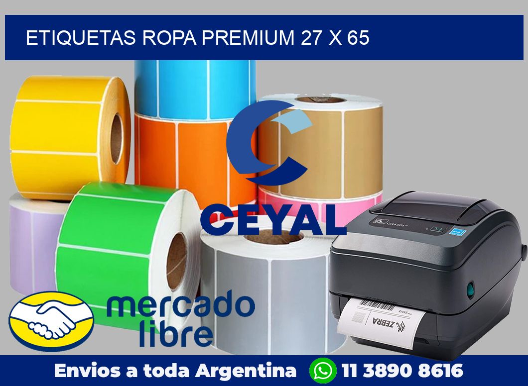 Etiquetas ropa premium 27 x 65