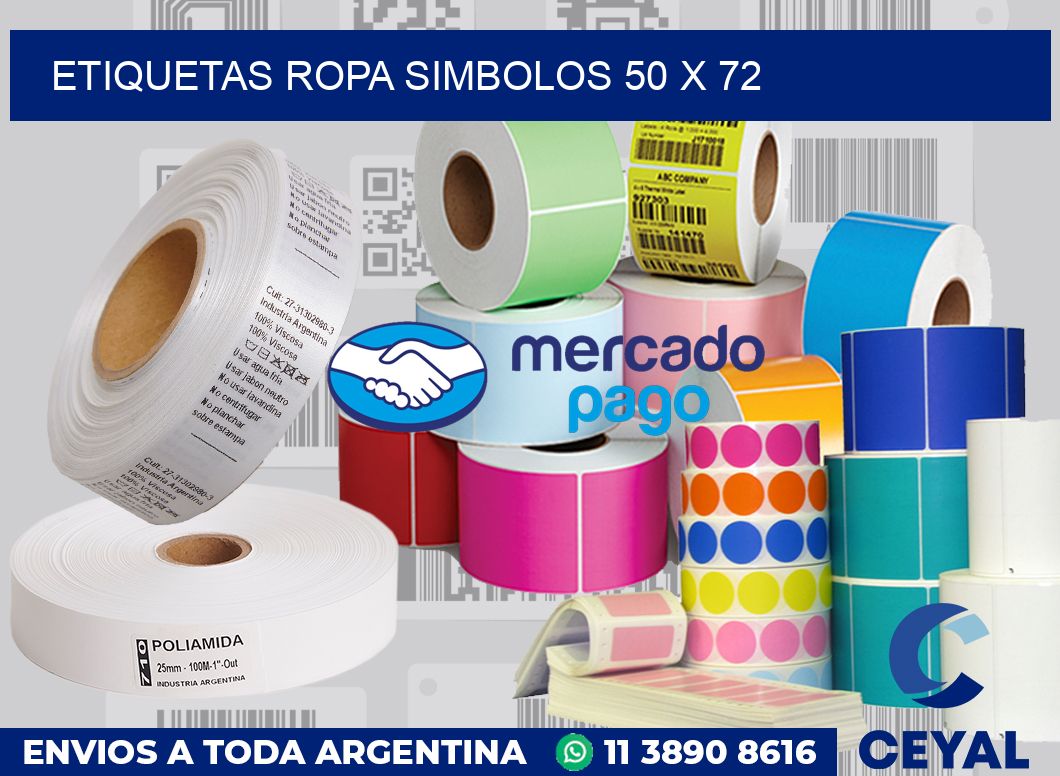 Etiquetas ropa simbolos 50 x 72