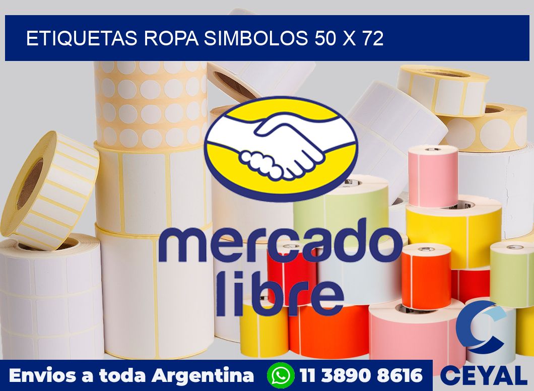 Etiquetas ropa simbolos 50 x 72