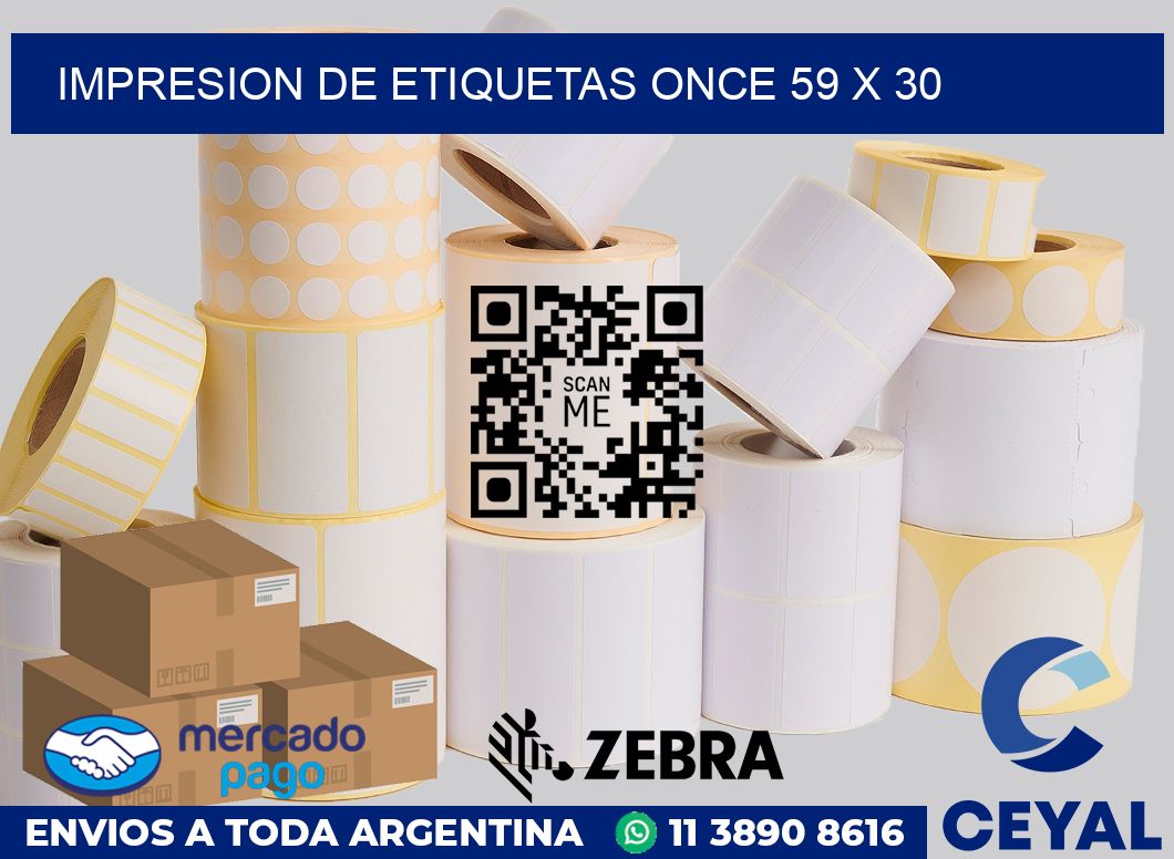 Impresion de etiquetas Once 59 x 30