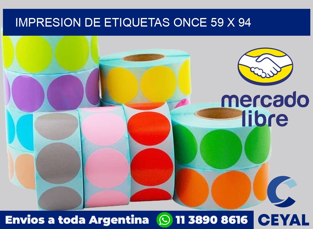 Impresion de etiquetas Once 59 x 94