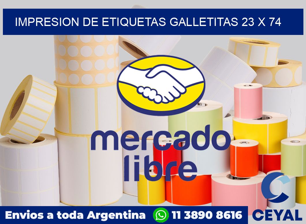 Impresion de etiquetas galletitas 23 x 74