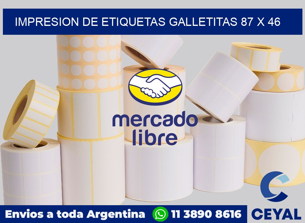 Impresion de etiquetas galletitas 87 x 46