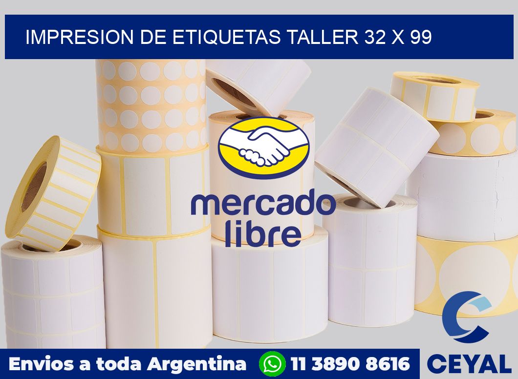 Impresion de etiquetas taller 32 x 99