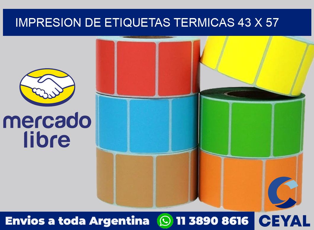 Impresion de etiquetas termicas 43 x 57