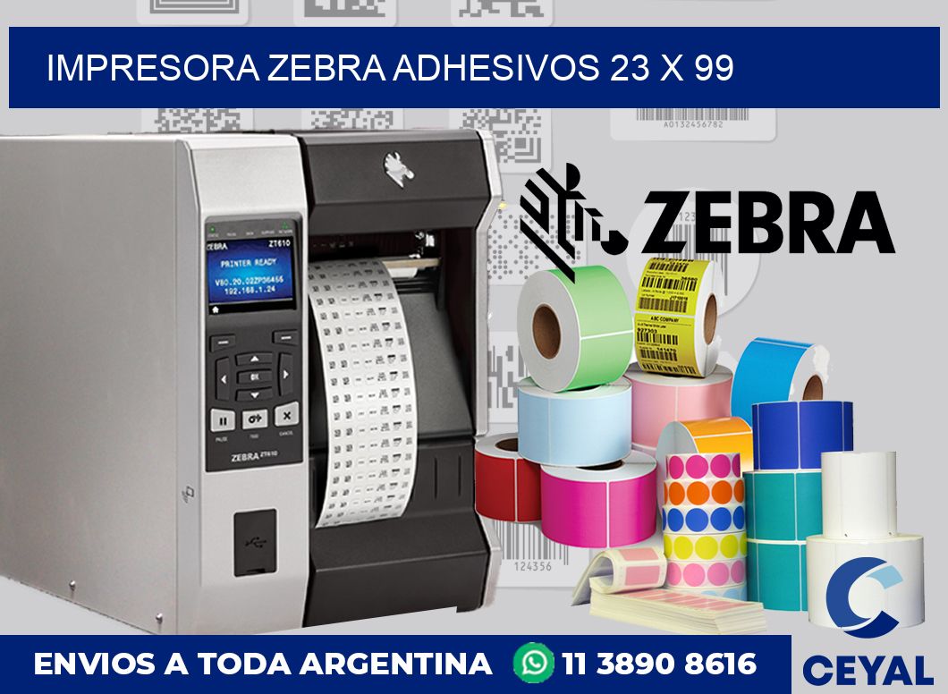 Impresora Zebra adhesivos 23 x 99