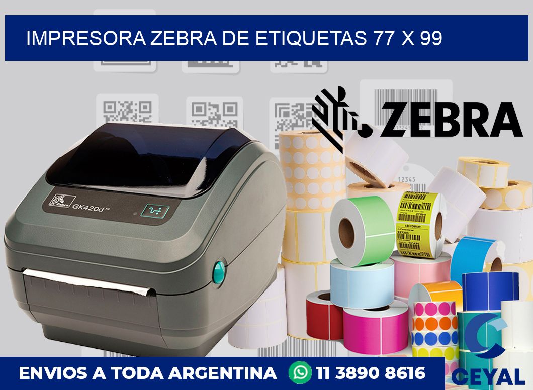 Impresora Zebra de etiquetas 77 x 99