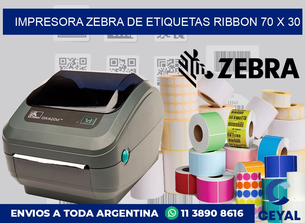 Impresora Zebra de etiquetas ribbon 70 x 30