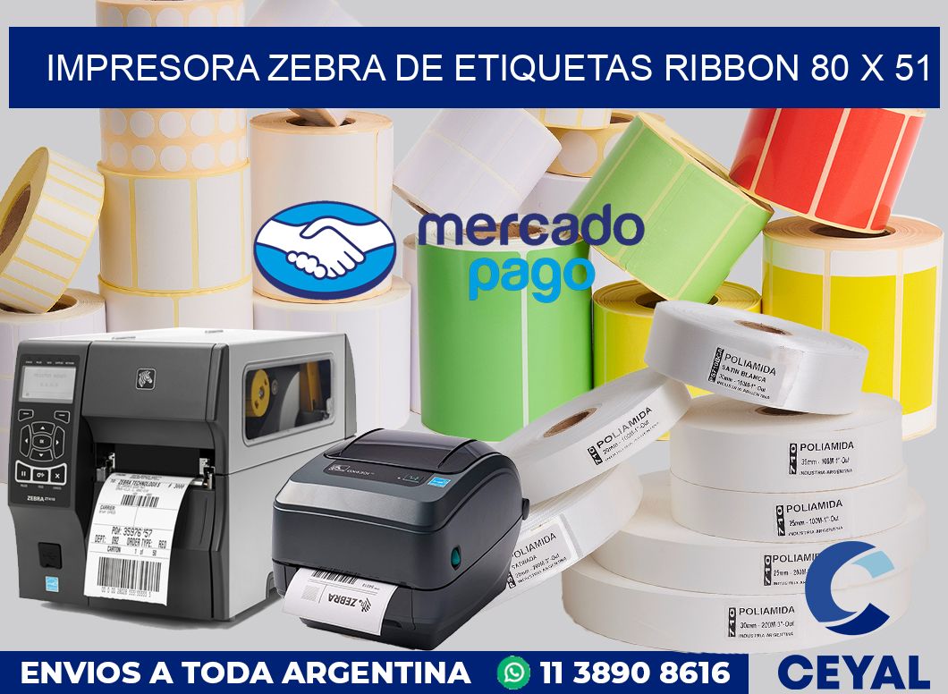 Impresora Zebra de etiquetas ribbon 80 x 51