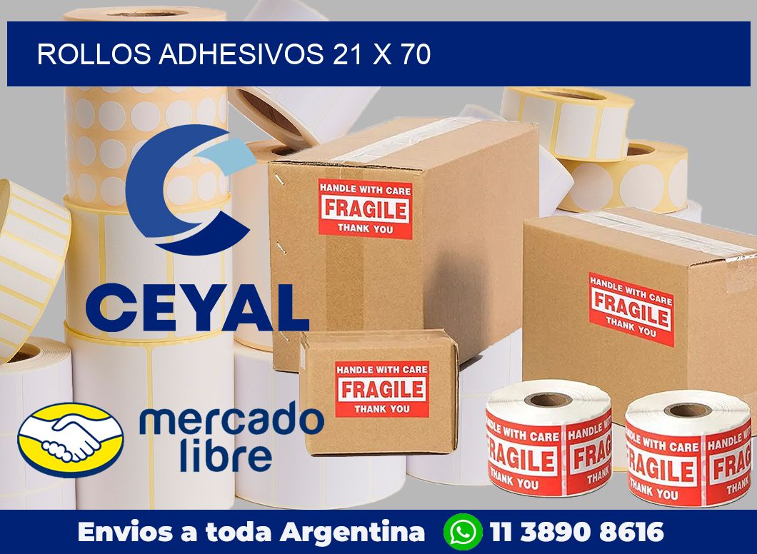 Rollos adhesivos 21 x 70