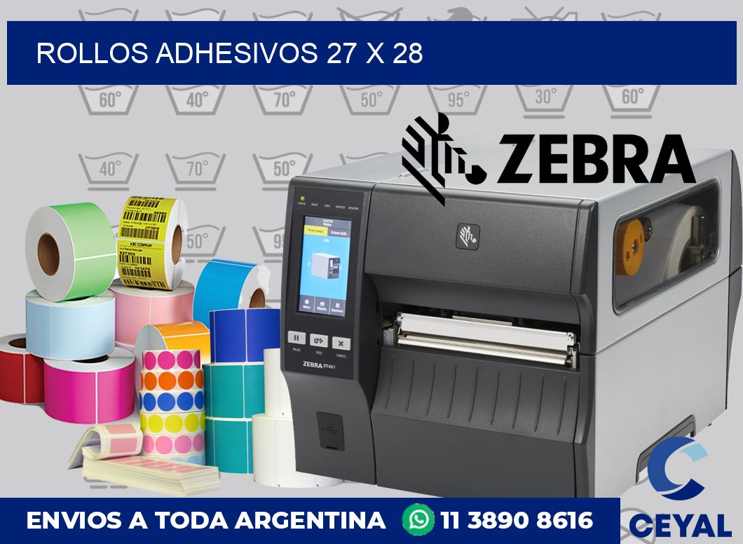 Rollos adhesivos 27 x 28