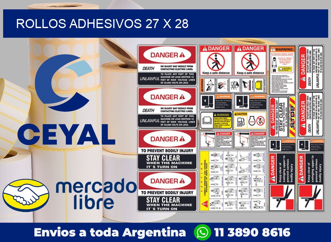Rollos adhesivos 27 x 28