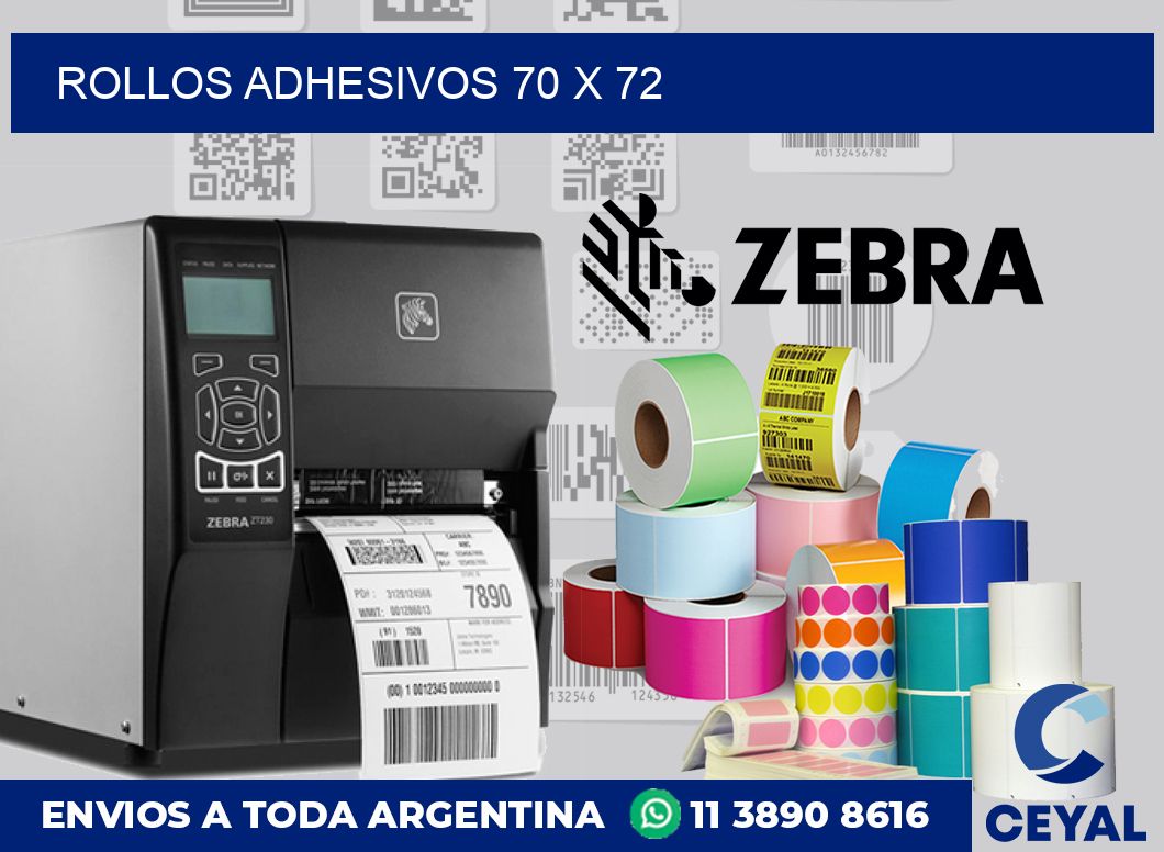 Rollos adhesivos 70 x 72